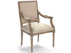 Zentique - Louis Natural Linen / Lime Grey Arm Dining Chair - B008 E272 A003 - GreatFurnitureDeal