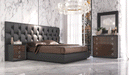 ESF Furniture - Emporio 5 Piece King Bedroom Set in Black - EMPORIOBLACKKS-5SET - GreatFurnitureDeal