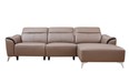 ESF Furniture - 950 Sectional with 1 Electric Recliner in Brown - 950SECTIONALLEFT - GreatFurnitureDeal