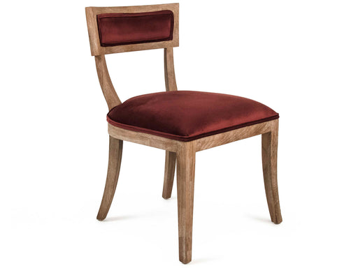 Zentique - Carvell Maroon Velvet Side Dining Chair - CF282 E272 11609 - GreatFurnitureDeal