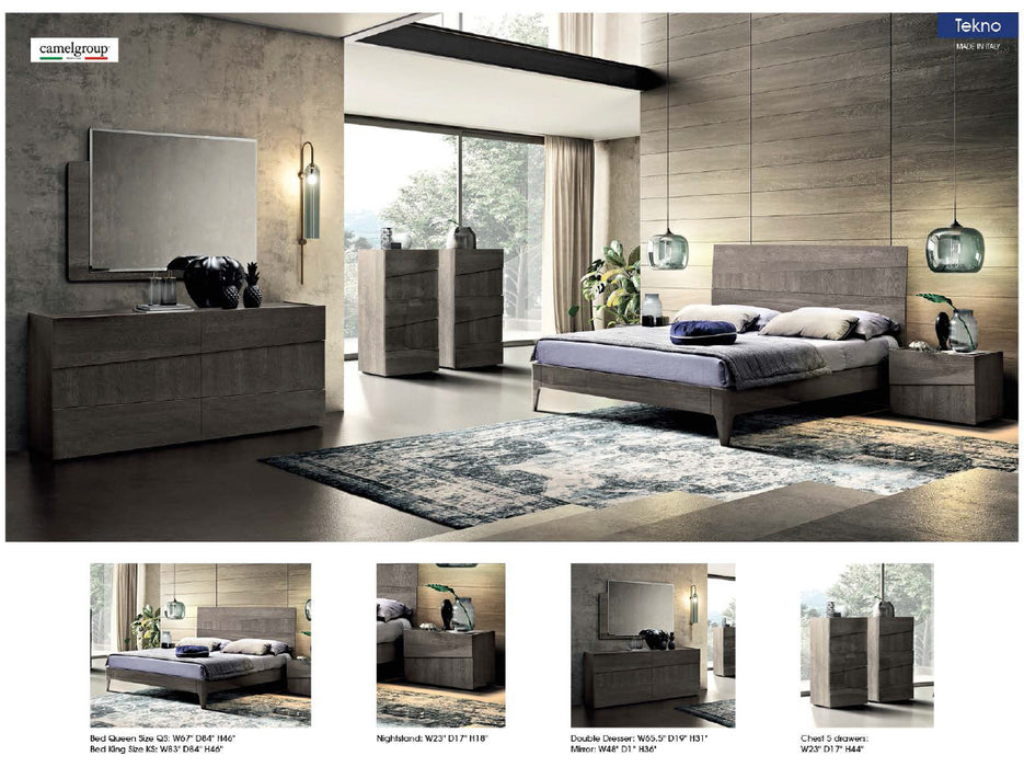 ESF Furniture - Tekno 6 Piece Queen Bedroom Set - TEKNOBEDQS-6SET