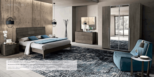 ESF Furniture - TEKNO 3 Piece King 180 with Luna storage Bedroom Set - TEKNOBEDKS-STORAGE-3SET - GreatFurnitureDeal