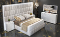 ESF Furniture - Orion 6 Piece Queen Bedroom Set in White with Light - ORIONQS-6SET - GreatFurnitureDeal
