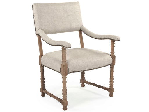 Zentique - Silas Cream Natural Linen Arm Dining Chair - CFH420 E272 A015-A - GreatFurnitureDeal