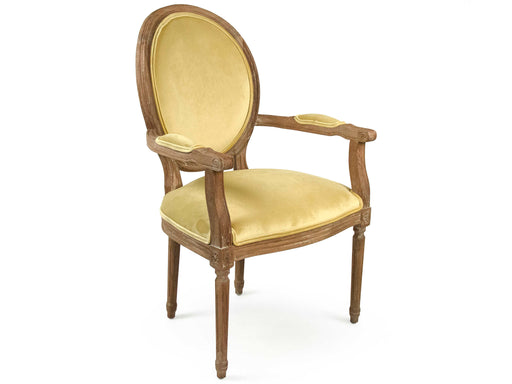Zentique - Medallion Light Olive Green Velvet Arm Dining Chair - B009 E272 11205 - GreatFurnitureDeal