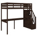 GFD Home - Twin Size Loft Bed with Storage Staircase and Built-in Desk, Espresso (Old SKU:GX000903AAP) - GreatFurnitureDeal