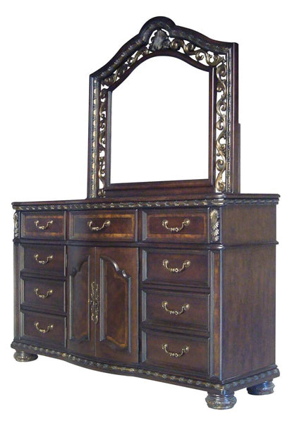 Myco Furniture - Ballard Dresser with Mirror in Cherry - BA400-DR-M - GreatFurnitureDeal