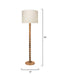 Jamie Young Company - Barley Twist Floor Lamp in Natural Wood with Large Banded Drum Shade in Sea Salt Linen - 1BARL-FLNA - GreatFurnitureDeal