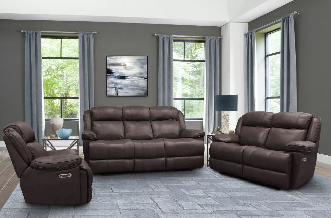 Parker Living - Eclipse 3 Piece Power Reclining Living Room Set in Florence Brown - MECL-321PH-FBR-3SET - GreatFurnitureDeal