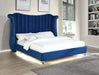 GFD Home - Tulip Queen Bed in Blue - GreatFurnitureDeal