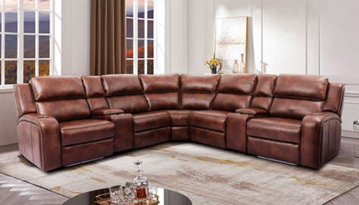 Furniture of America - Callie Power Sectional in Brown - CM9901 - GreatFurnitureDeal