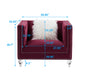 GFD Home - red dutch velvet\n1+2+3 Combination Sofa - GreatFurnitureDeal