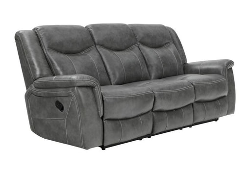 Coaster Furniture - Conrad Manual Reclining Sofa in Grey - 650354