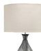Jamie Young Company - Daybreak Table Lamp in Grey Enameled Metal with Drum Shade in Stone Linen - 1DAYB-TLGR - GreatFurnitureDeal