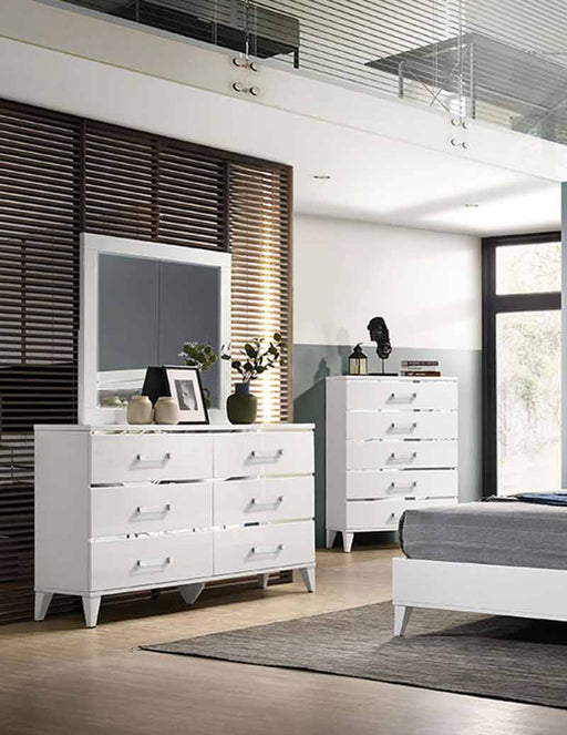 Acme Furniture - Chelsie Dresser with Mirror in White - 27395-94 - GreatFurnitureDeal
