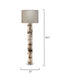 Jamie Young Company - Forrester Floor Lamp in Birch Veneer with Drum Shade in Stone Linen - 1FORR-FLBI - GreatFurnitureDeal