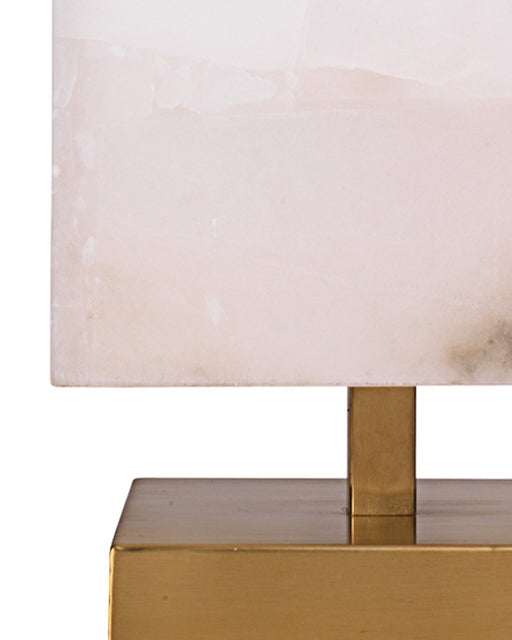 Jamie Young Company - Ghost Axis Table Lamp in Alabaster & Antique Brass - 1GHAX-TLWH - GreatFurnitureDeal