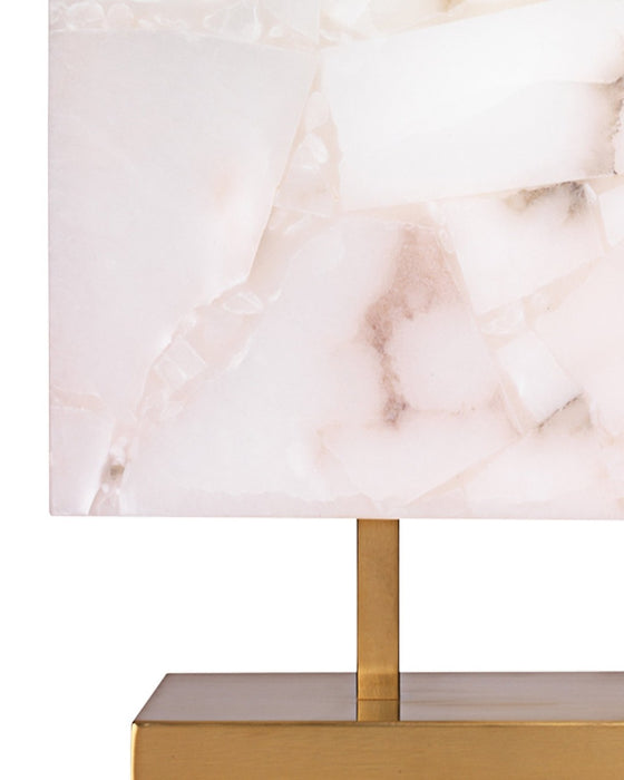 Jamie Young Company - Ghost Horizon Table Lamp in Alabaster & Antique Brass - 1GHHO-TLWH - GreatFurnitureDeal