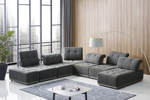 VIG Furniture - Divani Casa Ekron Modern Grey Fabric Modular Sectional Sofa - VGMB-1881-GRY - GreatFurnitureDeal