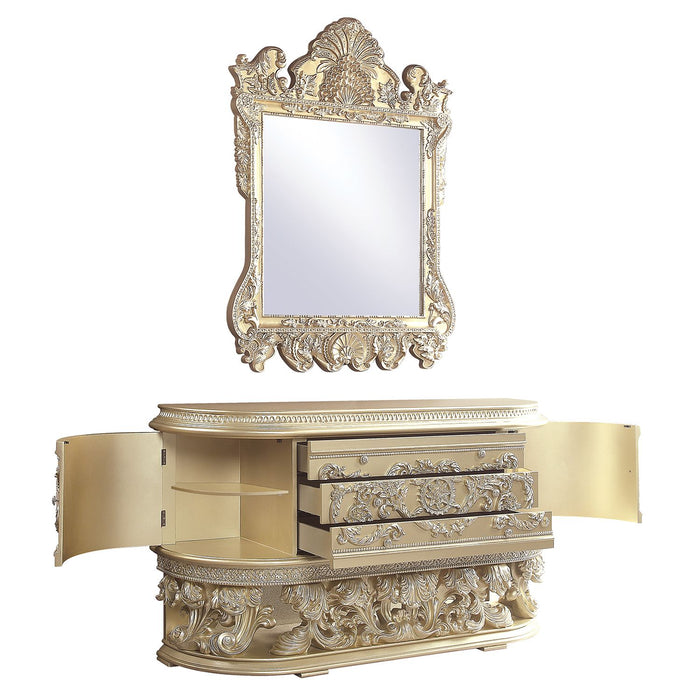 Acme Furniture - Vatican Dresser with Mirror in Champagne Silver - BD00464-463 - GreatFurnitureDeal