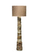 Jamie Young Company - Stacked Horn Floor Lamp in Horn with Large Drum Shade in Elephant Hemp - 1STAC-FLHO
