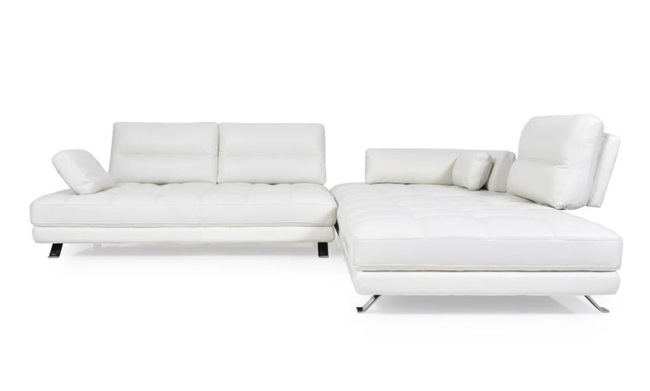 Moroni - Teva Adjustable Contemporary 3 Piece Sectional in Snow White - 556Scb1296 - GreatFurnitureDeal