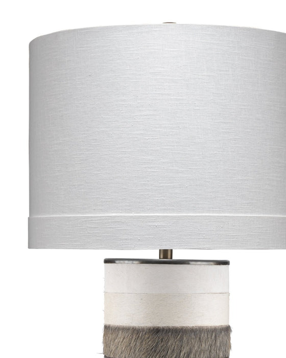 Jamie Young Company - Winslow Table Lamp in White, Light Grey & Dark Grey Hide - 1WINS-TLHI