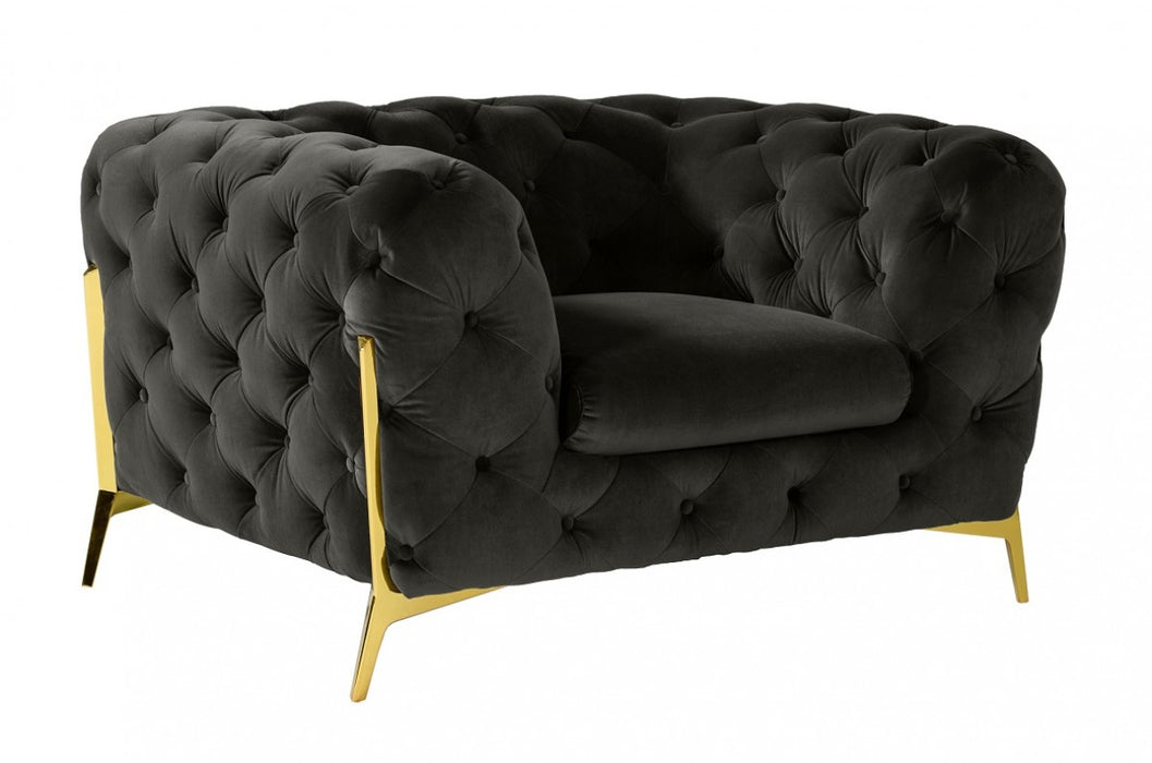 VIG Furniture - Divani Casa Sheila Modern Dark Grey Fabric Chair - VGCA1346-DKGRY-A-CH - GreatFurnitureDeal