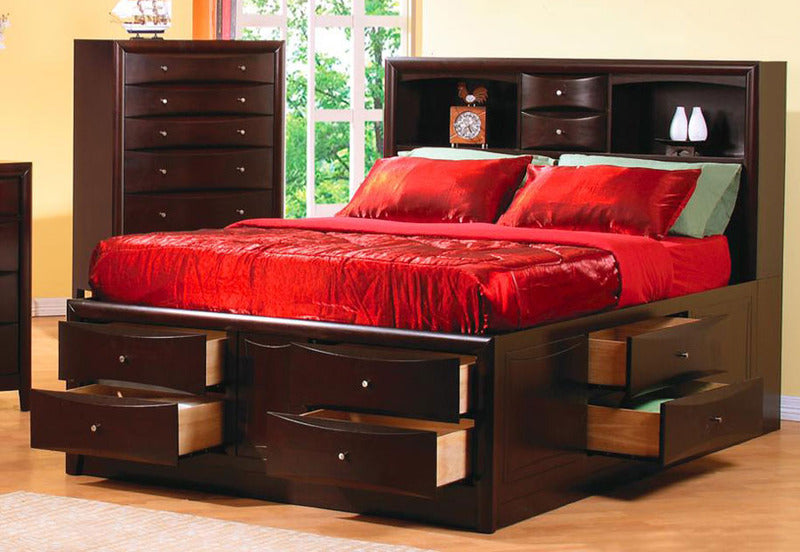 Coaster Furniture - Phoenix 6 Piece Queen Storage Bedroom Set - 200409Q-6set