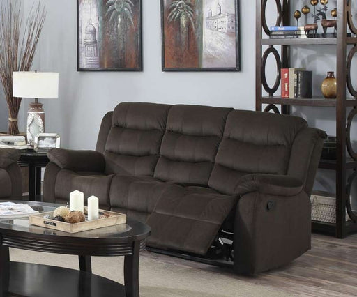 Myco Furniture - Candice Reclining Sofa in Brown - 2005-S-BR