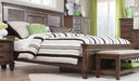Coaster Furniture - Franco Burnished Oak California King Panel Bed - 200971KW
