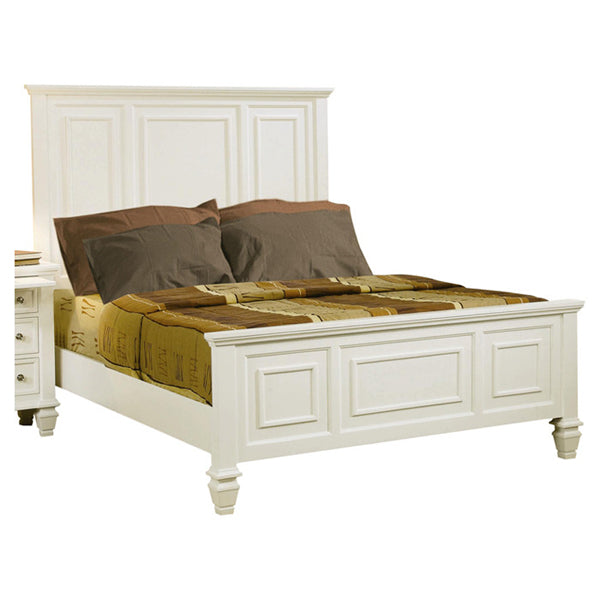 Coaster Furniture - Sandy Beach 4 Piece White Panel California King Bedroom Set - 201301KW-4set - GreatFurnitureDeal