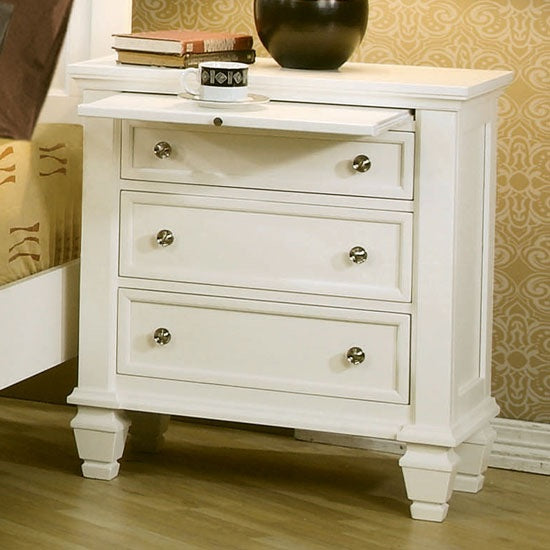 Coaster Furniture - Sandy Beach 5 Piece White Panel King Bedroom Set