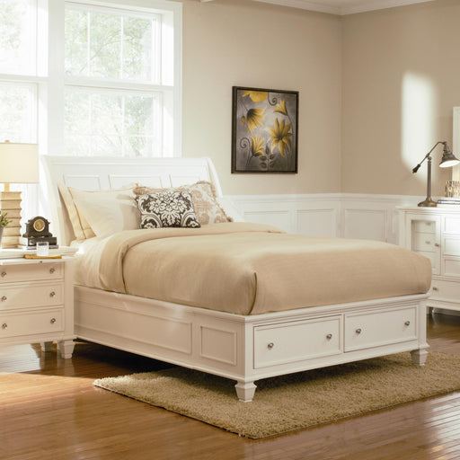 Coaster Furniture - Sandy Beach King Sleigh Bed with Footboard Storage - 201309KE