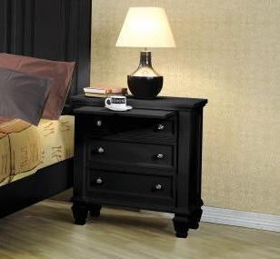 Coaster Furniture - Sandy Beach 4 Piece Black California King Panel Bedroom Set - 201321KW-4set