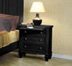 Coaster Furniture - Sandy Beach 3 Piece Black Queen Panel Bedroom Set - 201321Q-3set