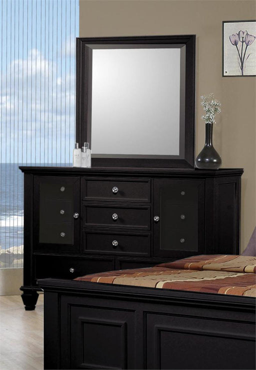 Coaster Furniture - Sandy Beach Black Dresser and Mirror Set - 201323-201324 - GreatFurnitureDeal