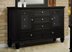 Coaster Furniture - Sandy Beach 5 Piece Black Queen Panel Bedroom Set - 201321Q-5set