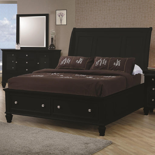 Coaster Furniture - Sandy Beach Queen Sleigh Bed with Footboard Storage - 201329Q - GreatFurnitureDeal
