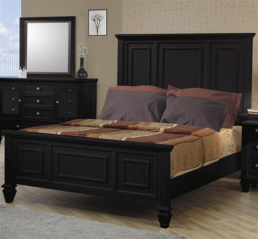 Coaster Furniture - Sandy Beach 2 Piece Black Queen Panel Bedroom Set - 201321-201322-2Set - GreatFurnitureDeal