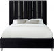 Meridian Furniture - Enzo Velvet Queen Bed in Black - EnzoBlack-Q - GreatFurnitureDeal