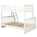 GFD Home - Twin-Over-Full Bunk Bed with Ladders and Two Storage Drawers (White) - LP000065KAA - GreatFurnitureDeal