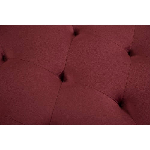 GFD Home - Reversible Sectional Sofa Sleeper Red Velvet - W223S00006 - GreatFurnitureDeal