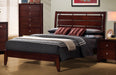 Coaster Furniture - Serenity 4 Piece Eastern King Bedroom Set in Rich Merlot - 201971KE-4SET