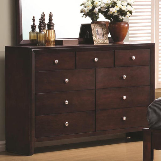 Coaster Furniture - Serenity 9 Drawer Dresser and Rectangular Mirror Combination - 201973-4 - GreatFurnitureDeal
