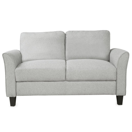 GFD Home - Living Room Furniture Loveseat and 3-Seat Sofa in Light Gray - LP000014NAA - GreatFurnitureDeal