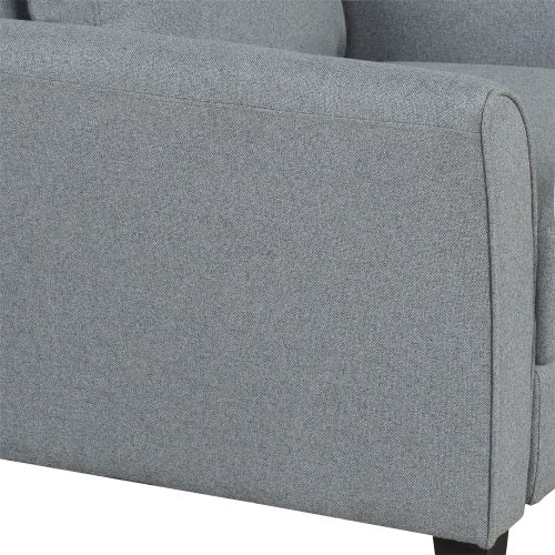 GFD Home - 3 Piece Living Room Sets Furniture Armrest Sofa Single Chair Sofa Loveseat Chair 3-Seat Sofa in Gray - LP000012EAA - GreatFurnitureDeal