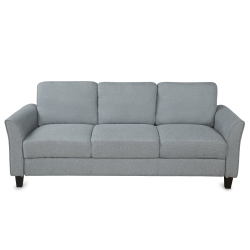 GFD Home - 3 Piece Living Room Sets Furniture Armrest Sofa Single Chair Sofa Loveseat Chair 3-Seat Sofa in Gray - LP000012EAA