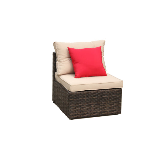 GFD Home - 5PC Rattan Patio Furniture Set - W209S00001 - GreatFurnitureDeal