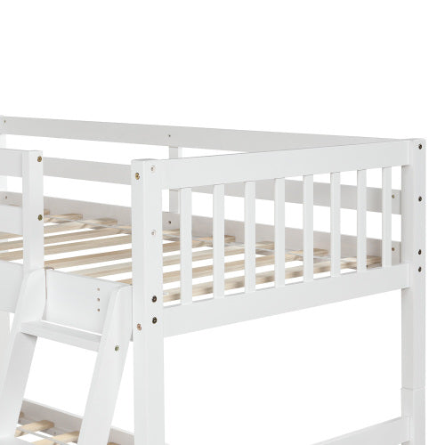 GFD Home - L-Shaped Bunk Bed Twin Size-White - LP000020AAK - GreatFurnitureDeal